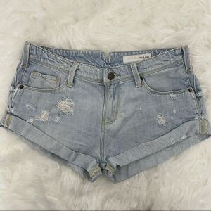 Sass & Bide Jean Shorts, Light Wash, Distressed Denim, Size 26